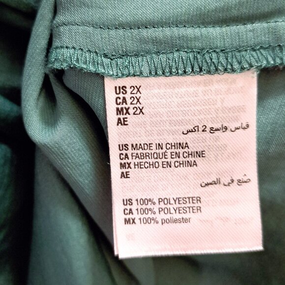 Alfani Jade V-Neckline Button Up Blouse Size 2X - Picture 9 of 11